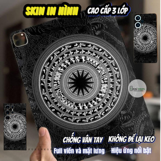 Miếng dán Skin Mặt lưng Sau full viền Trống đồng Dành Cho 16 pro max 15 pro max 14 pro max 13 pro max 12 pro max