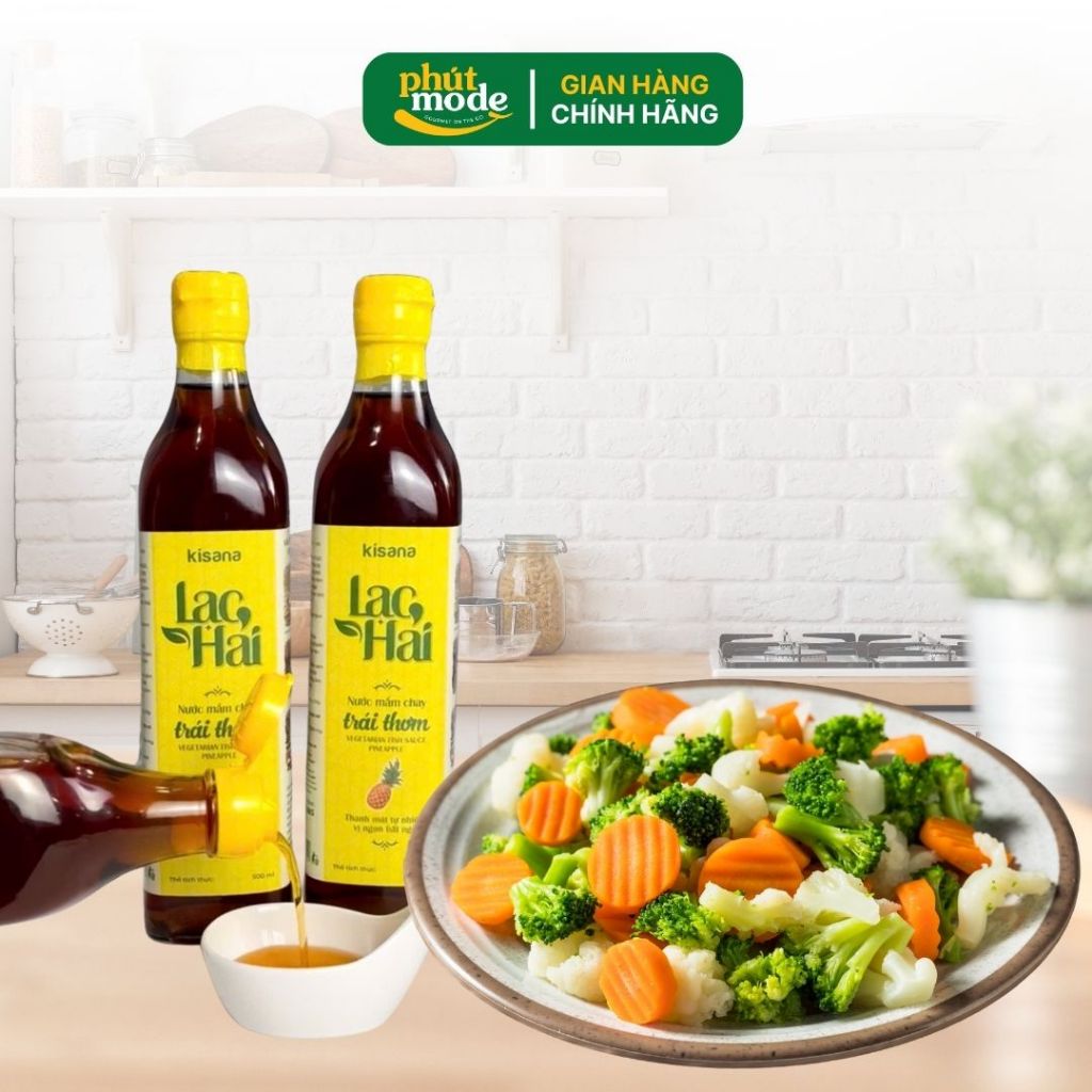 Combo 2 Nước Mắm Chay Lạc Hải Kisana Vị Trái Thơm và Vị Truyền Thống 500ml