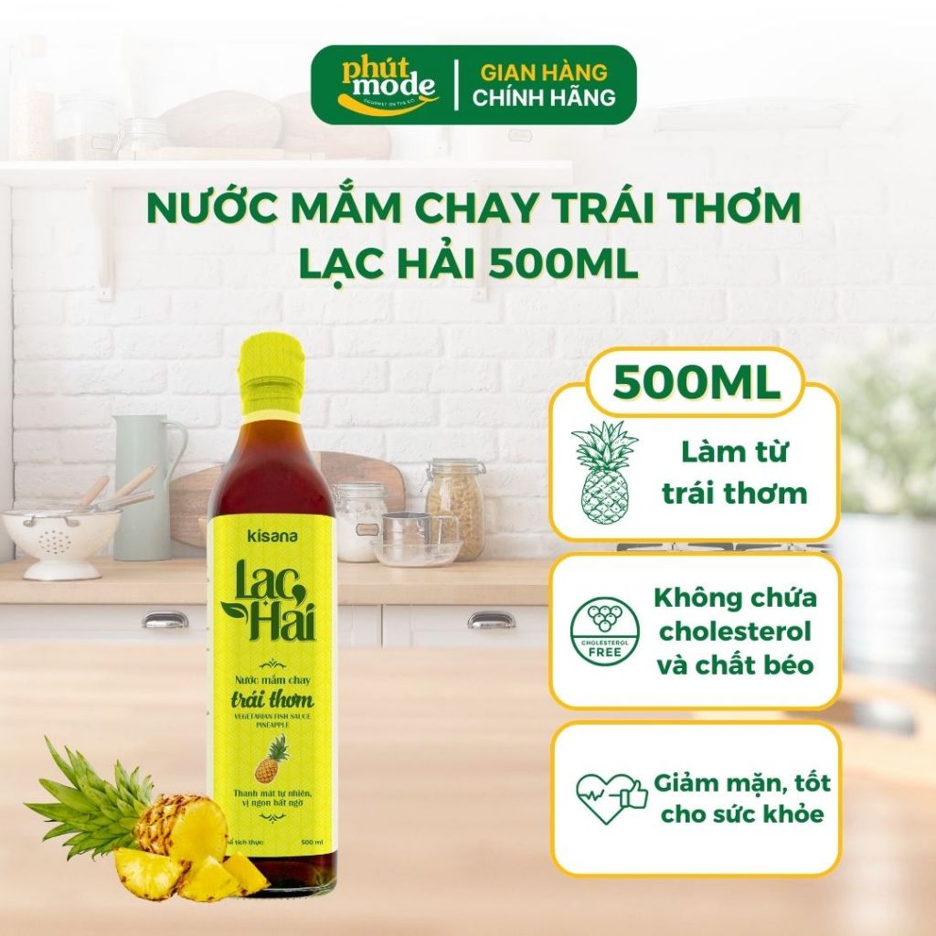 Combo 2 Nước Mắm Chay Lạc Hải Kisana Vị Trái Thơm và Vị Truyền Thống 500ml