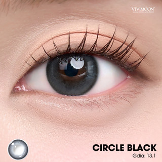 VIVIMOON lens cận 1 ngày Circle Black, kính áp tròng khóa ẩm màu đen tự nhiên (Giá 1 chiếc-1 bên mắt, x2 để mua 1 đôi)