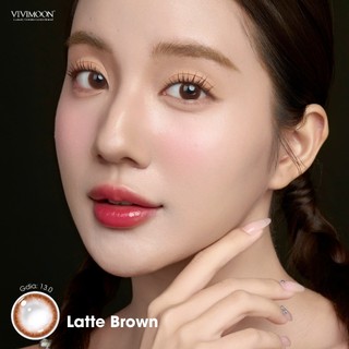 VIVIMOON lens cận 1 ngày màu nâu tự nhiên Latte Brown, kính áp tròng khóa ẩm (Giá 1 chiếc-1 bên mắt, x2 để mua 1 đôi)