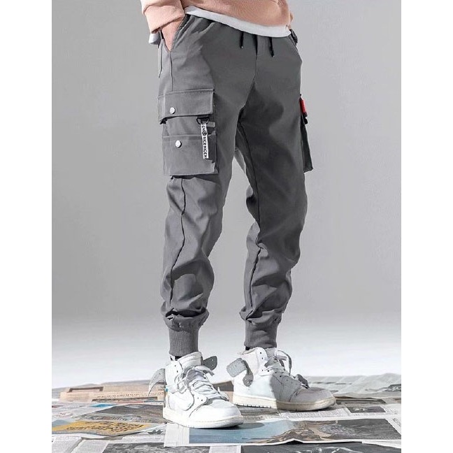 ❤️ SIÊU PHẨM ❤️ QUẦN KAKI JOGGER TÚI HỘP BO CHÂN NAM NỮ DÀI HAI MÀU ĐEN XÁM MỀM MỊN HỘP DÂY NAI L