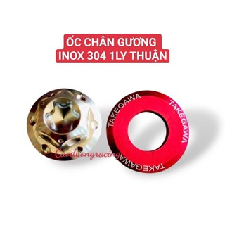 Ốc Chân Gương inox304 + long đền đỏ Takegawa chân ốc 10li Ren Thuận Salaya - Phụ Kiện Xe Máy caoduongracing
