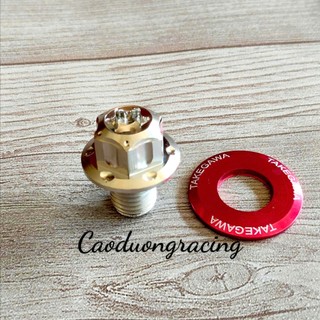 Ốc Chân Gương inox304 + long đền đỏ Takegawa chân ốc 10li Ren Thuận Salaya - Phụ Kiện Xe Máy caoduongracing