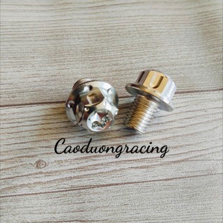 Ốc Chân Gương inox304 + long đền đỏ Takegawa chân ốc 10li Ren Thuận Salaya - Phụ Kiện Xe Máy caoduongracing