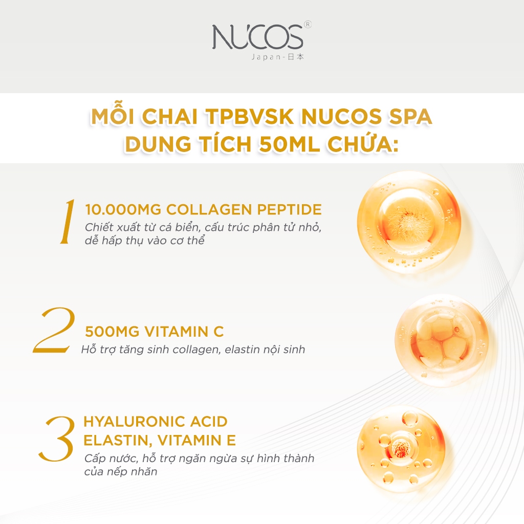 Ảnh TPBVSK Nước Uống Collagen Nucos Spa 10000 Hỗ Trợ Da Căng Mịn Chống Lão Hóa 1chai x 50 ml 3