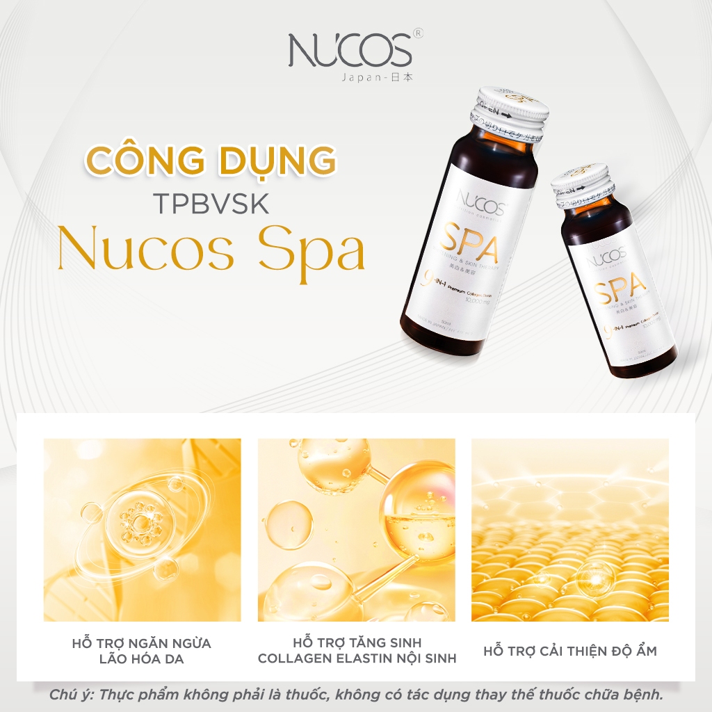 Ảnh TPBVSK Nước Uống Collagen Nucos Spa 10000 Hỗ Trợ Da Căng Mịn Chống Lão Hóa 1chai x 50 ml 4