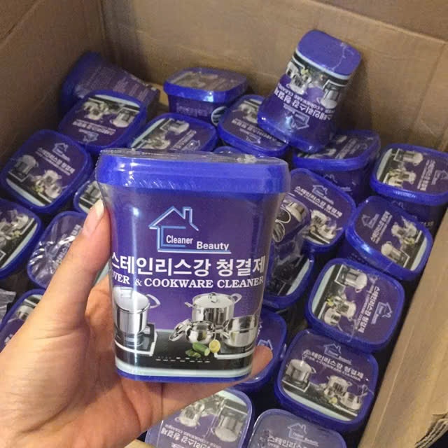 Bột Tẩy Tiện Lợi Tẩy Sạch Dầu Mỡ Lâu Ngày, Kem Tẩy Xoong Nồi An Toàn Hàn Quốc - LỌ BỘT TẨY RỬA ĐỒ NHÀ BẾP KHÔNG ĐỘC HẠI