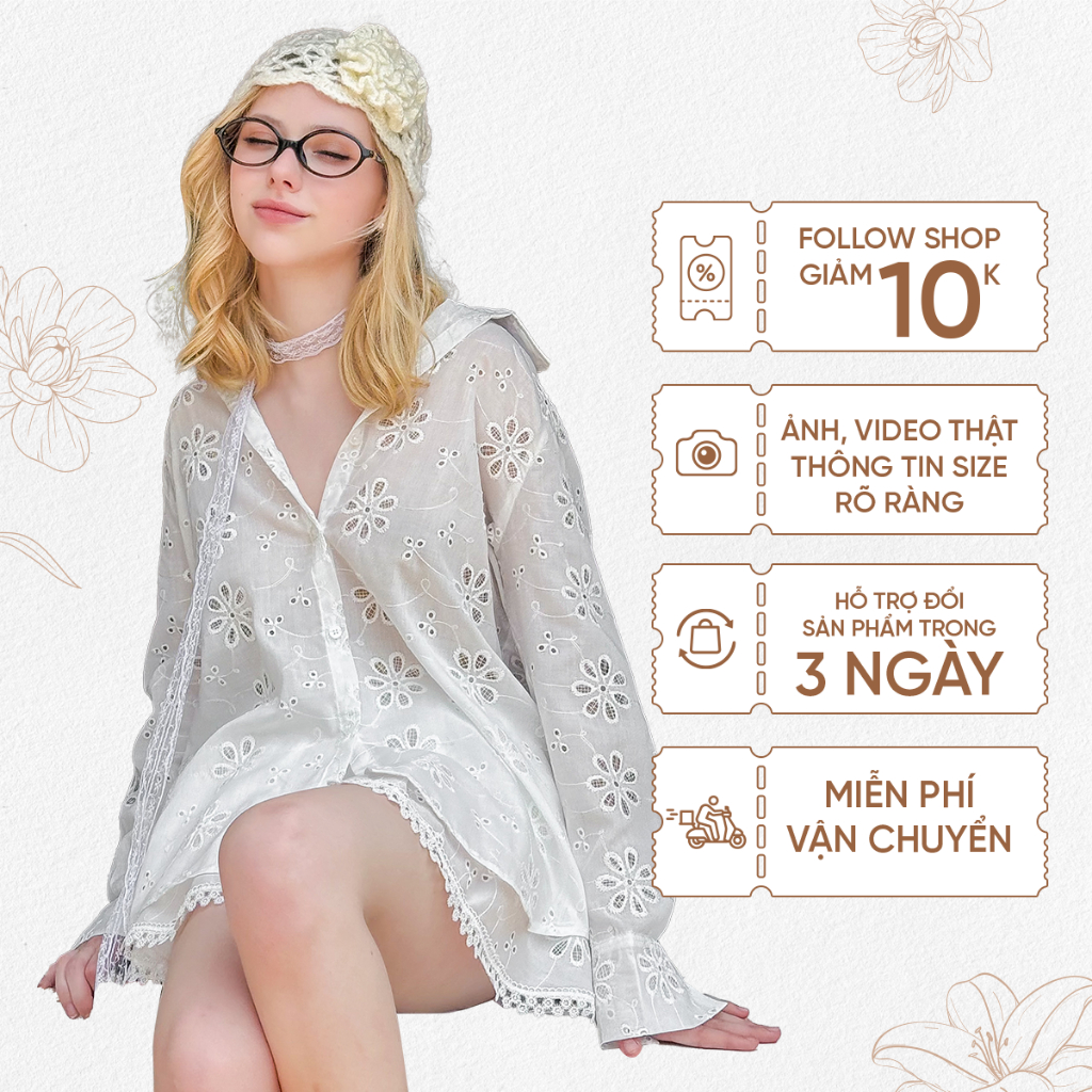 Ảnh TUBYCATU | Áo và chân váy ren trắng Kiera white 1