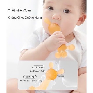 Gặm nướu, núm nhai cho bé chất liệu silicon mềm kèm hộp đựng