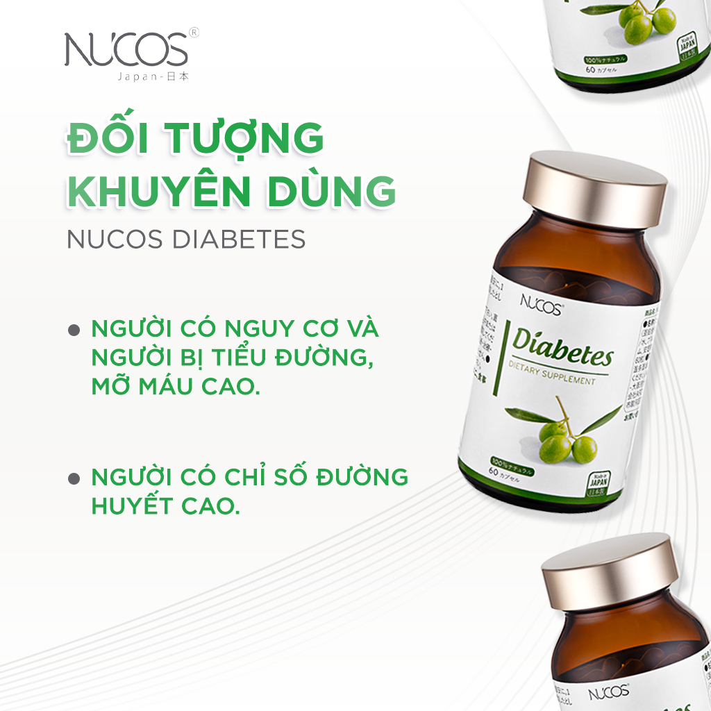 Ảnh TPBVSK Viên Uống Nucos Diabetes Hỗ Trợ Ổn Định Đường Huyết Tăng Sức Khỏe Tăng Đề Kháng Hộp 60 viên 4
