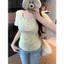 Áo thun cộc tay phối ren, áo babytee in nơ cổ tròn cách điệu phong cách nhẹ nhàng Đại Lục N06