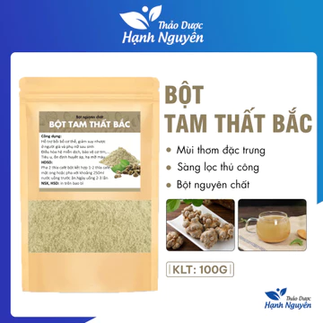 Bột tam thất Bắc nguyên chất 100g - Thảo Dược Hạnh Nguyên