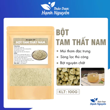 Bột tam thất nam nguyên chất 100g, giúp ổn định huyết áp, tốt cho tim mạch, giảm đau nhức xương khớp