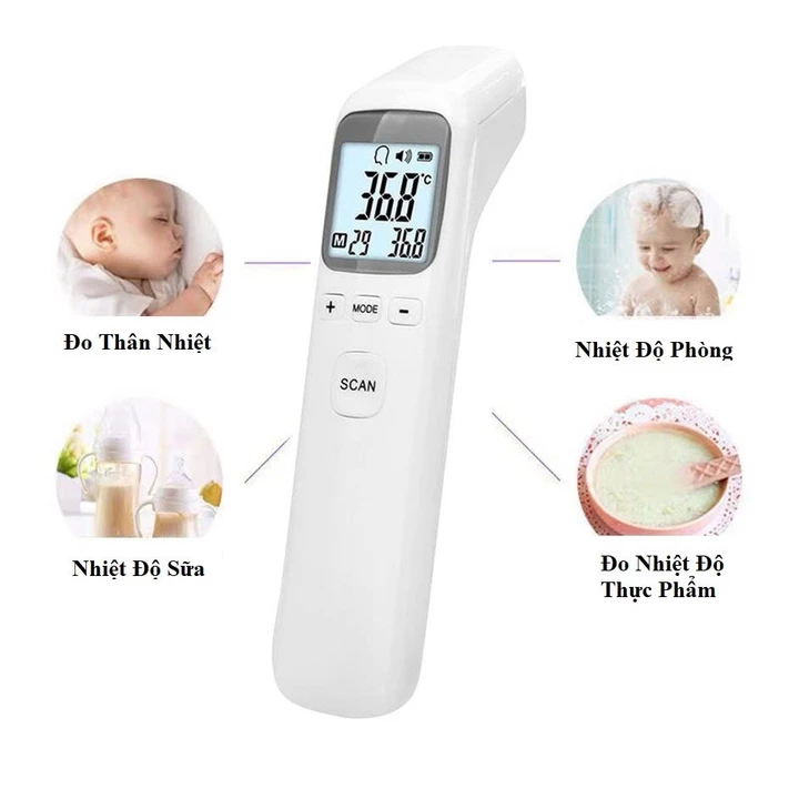 Nhiệt Kế Điện Tử Hồng Ngoại Đa Năng- Đo Thân Nhiệt, Nhiệt Độ Sữa, Nhiệt Độ Phòng, Nước Tắm Cho Bé – 2