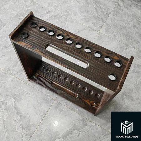 Giá để cơ bida gỗ/ Giá để cơ 12 lỗ/ Giá cơ bi a di động nguyên kệ/ Giá cơ đi động