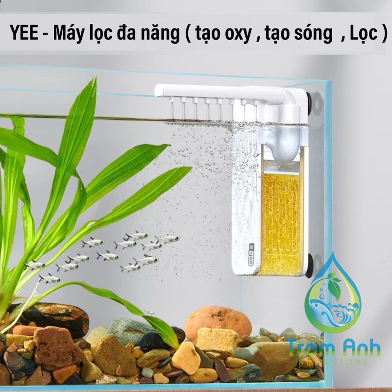 YEE - Máy lọc nước bể cá mini - Hồ cá để bàn - Bộ lọc đa năng , tạo oxy ...