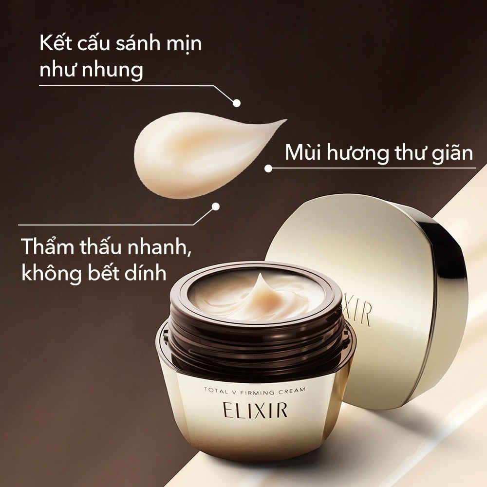 (Hannah x ELIXIR) Kem dưỡng cải thiện chảy xệ ngăn ngừa lão hóa ELIXIR TOTAL V FIRMING CREAM 50g