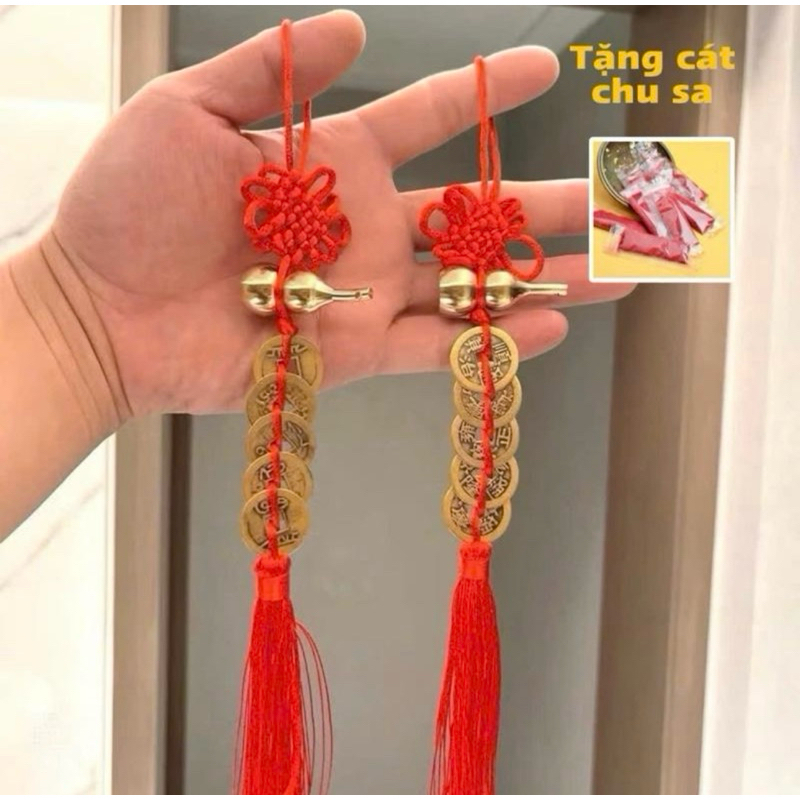 Dây Xu Ngũ Đế Hồ Lô Treo Phong Thuỷ May mắn Bình An, Treo Phòng
