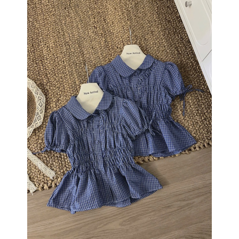Áo sơ mi nữ cổ sen,Áo sơ mi kiểu nữ babydoll thanh lịch hàng QC New 2026 By,Thanhhuyenclothing