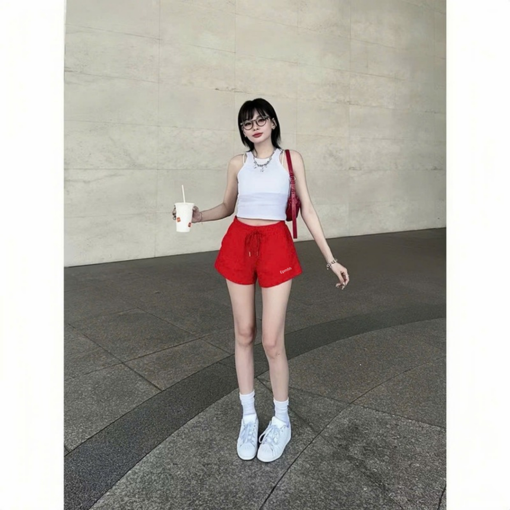 Quần đùi nữ, quần short thêu chữ chất kaki mềm mịn thoáng mát chuẩn form, quần mùa hè short Hàn 009 | BigBuy360 - bigbuy360.vn