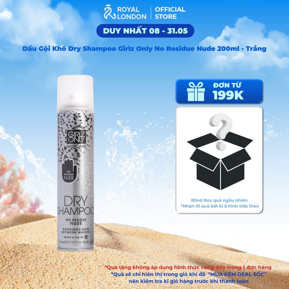 Ảnh Dầu Gội Khô Dry Shampoo Girlz Only No Residue Nude 200ml 1