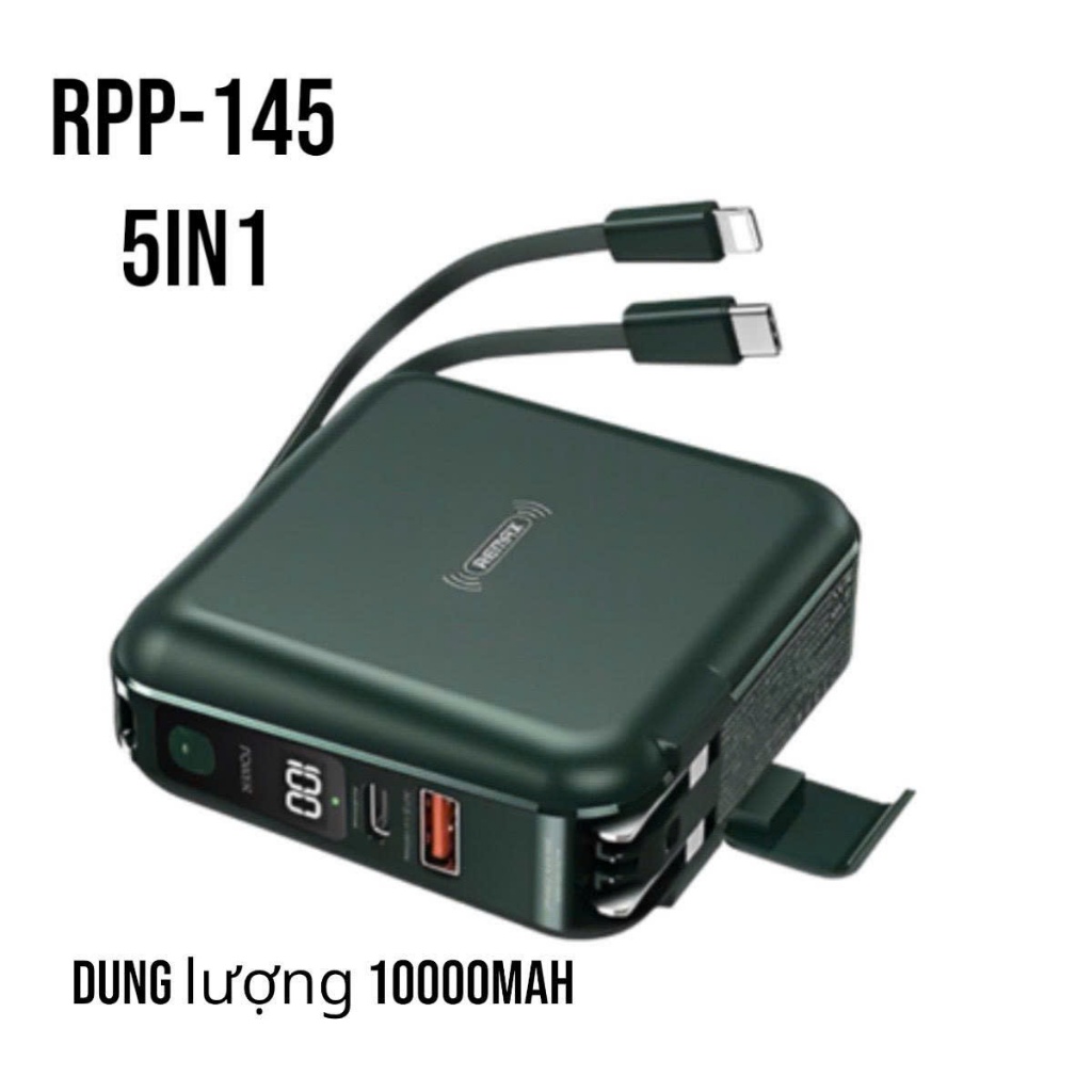 Pin Dự Phòng Remax RPP-145 Dung Lượng 10000mah Tích Hợp 2 Dây Sạc và ...