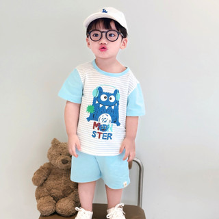 NGỌC BẢO AN KIDS (1-7Y) Bộ quần áo cộc tay in hình đáng yêu cotton co giãn 2 chiều mềm mại an toàn cho bé từ 9kg - 25kg
