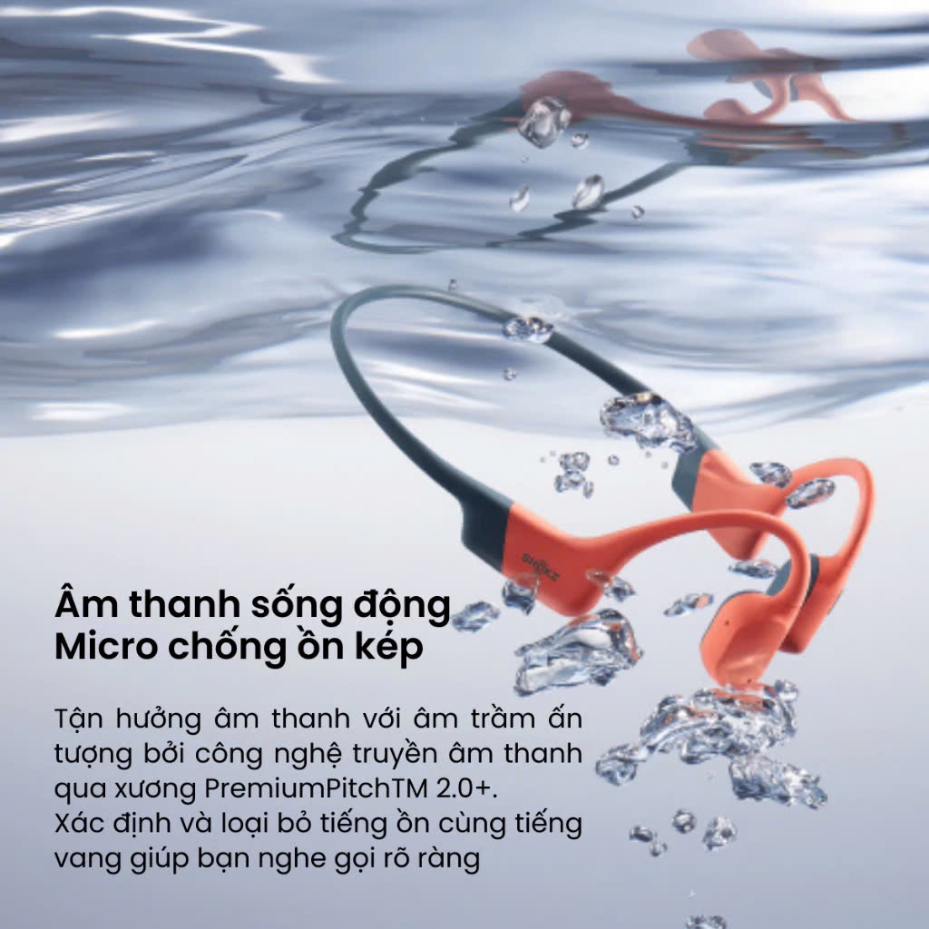 Tai Nghe Bơi Lội Bluetooth SHOKZ OPENSWIM PRO, Truyền Âm Thanh Qua Xương Kết Hợp MP3 32GB - BH 2 năm | BigBuy360 - bigbuy360.vn