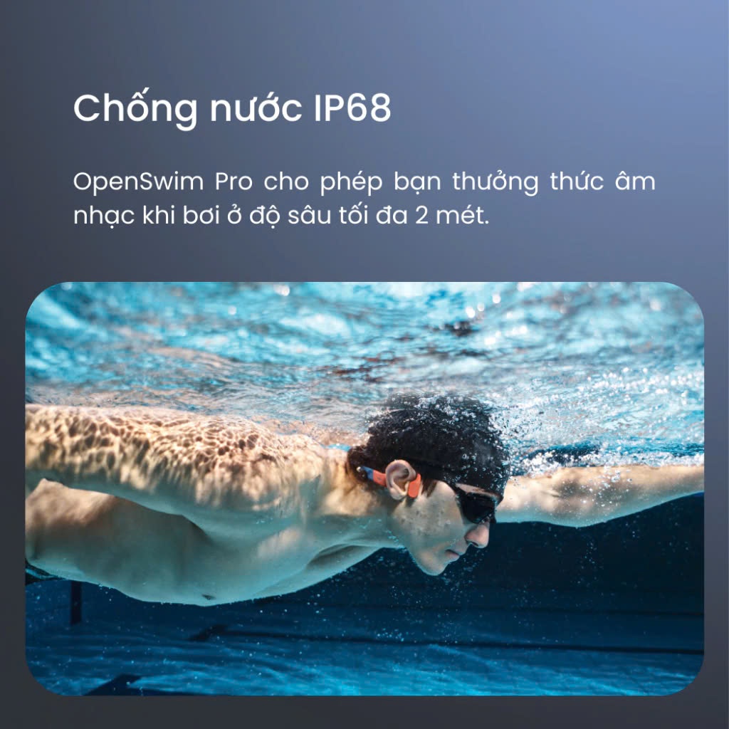 Tai Nghe Bơi Lội Bluetooth SHOKZ OPENSWIM PRO, Truyền Âm Thanh Qua Xương Kết Hợp MP3 32GB - BH 2 năm | BigBuy360 - bigbuy360.vn