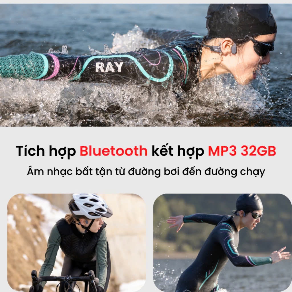 Tai Nghe Bơi Lội Bluetooth SHOKZ OPENSWIM PRO, Truyền Âm Thanh Qua Xương Kết Hợp MP3 32GB - BH 2 năm | BigBuy360 - bigbuy360.vn