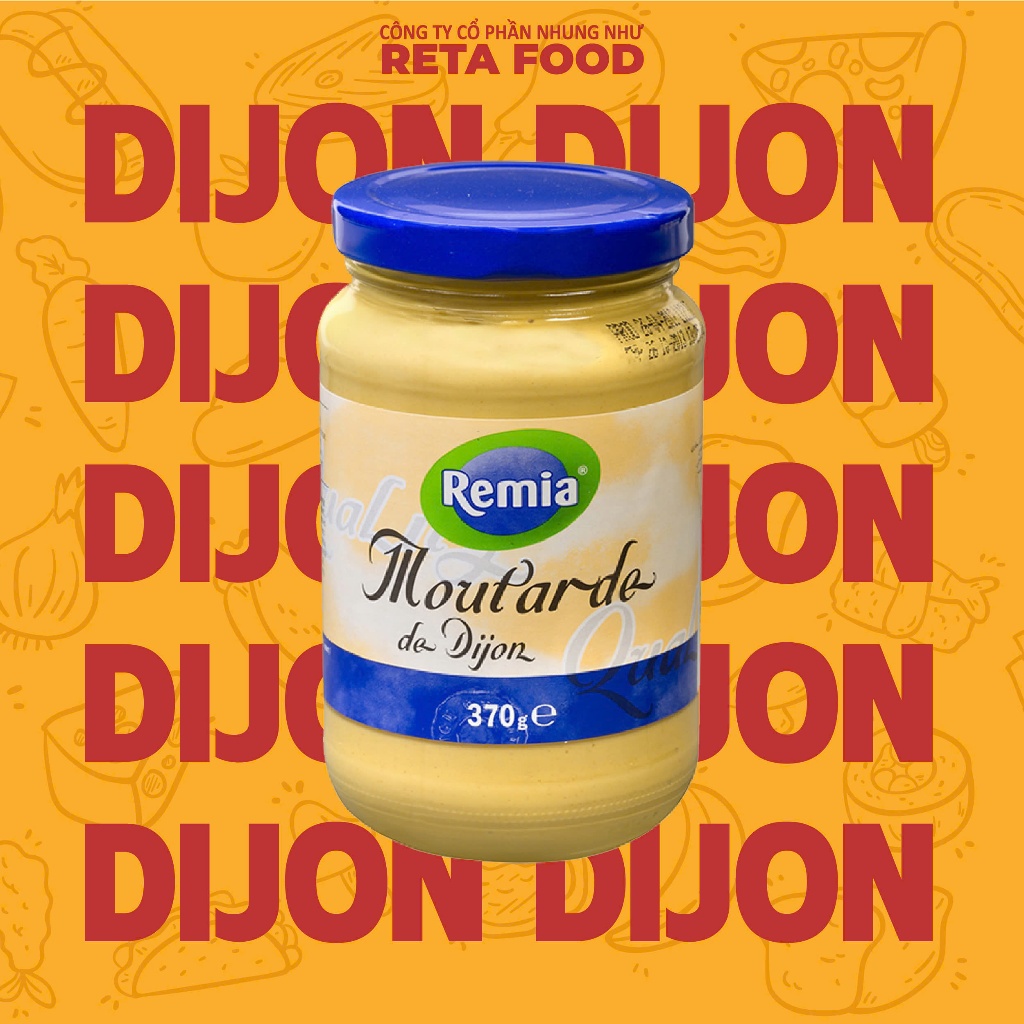 Combo Gia Vị Sốt BBQ Chuẩn Âu | Remia Dijon Mustard 370g + BBQ Sauce 250ml