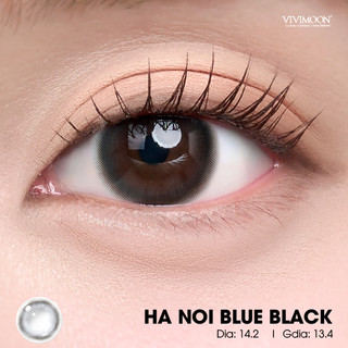 Lens cận VIVIMOON màu đen tự nhiên cho mắt thở Hà Nội Blue Black 6 tháng từ 0-8 độ
