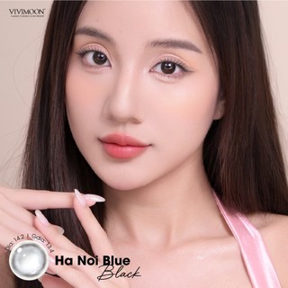 Lens cận VIVIMOON màu đen tự nhiên cho mắt thở Hà Nội Blue Black 6 tháng từ 0-8 độ