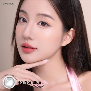 Lens cận VIVIMOON màu đen tự nhiên cho mắt thở Hà Nội Blue Black 6 tháng từ 0-8 độ