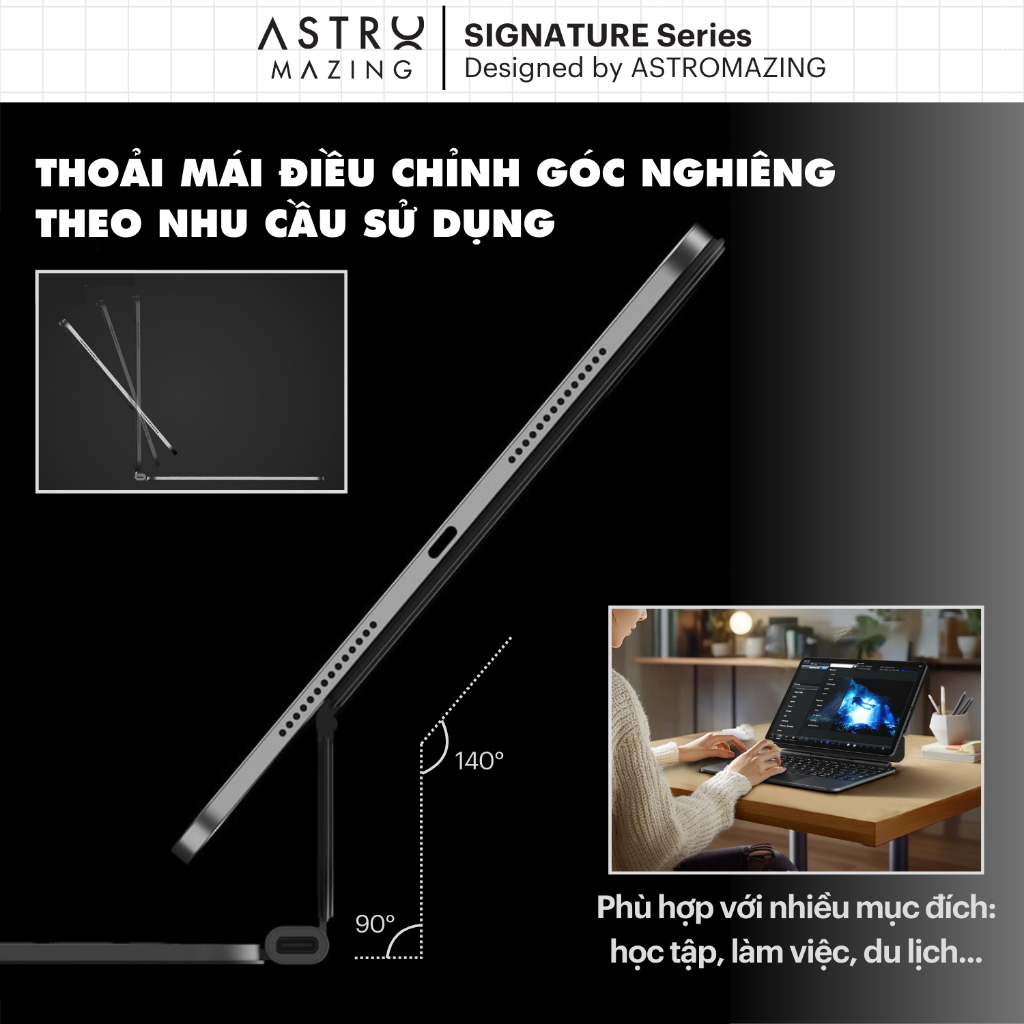 Ảnh Bao da bàn phím AstroMazing Pro Magic Keyboard dành cho 11 12.9 Air 4 5 10 4