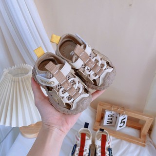 MỚI Dép Sandal Giày Thể Thao Phối Lưới Quai Dán Cho Bé Trai K060