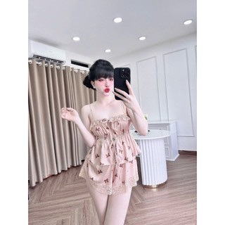 Đồ ngủ 2 dây sexy dây rút eo cột nơ xinh xắn (DB65)
