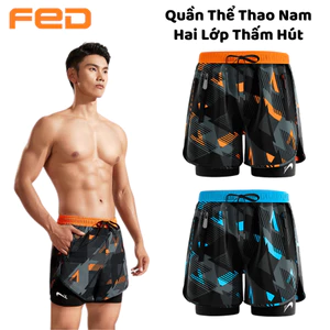 Quần Bơi Nam 2 Lớp YUKE Chống Thấm Nước, Quần Đùi Nam Chơi Tennis, Bóng Rổ, Tập Gym, Chạy Bộ
