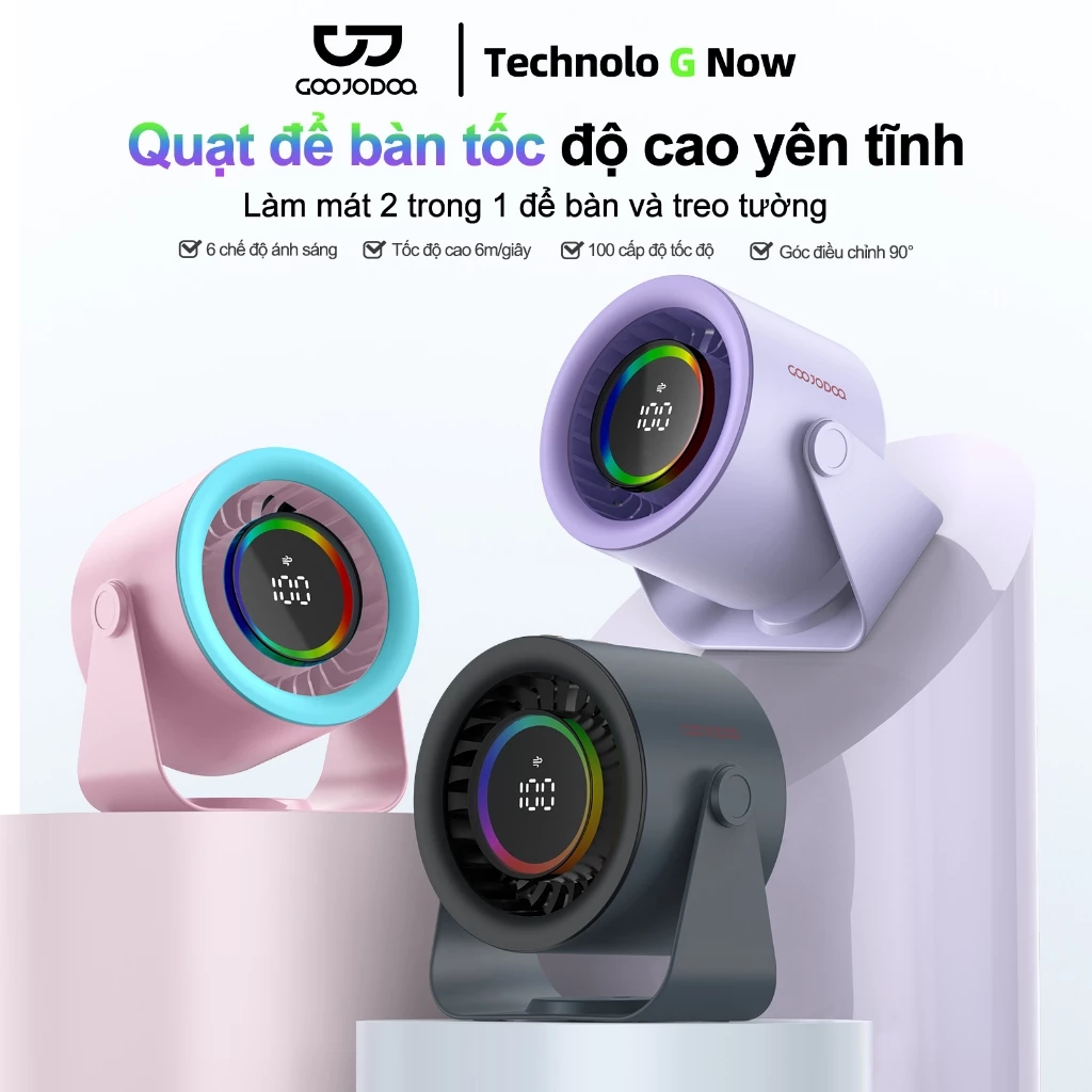 Quạt để bàn USB GOOJODOQ 100 tốc độ