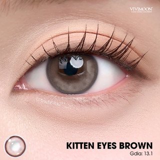 01 Chiếc Kính áp tròng VIVIMOON LENS 1 ngày màu nâu sáng Kitten Eyes Brown (Giá 1 bên mắt, x2 để đặt 1 đôi)