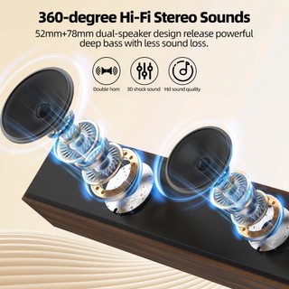Loa Bluetooth không dây GOOJODOQ Thiết kế bằng gỗ thời trang Phong cách Marshall Chế độ chờ cực dài