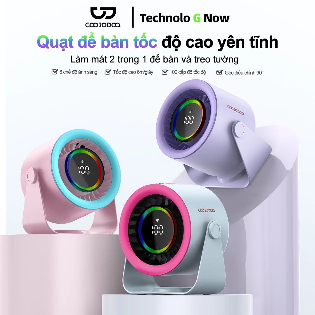 Quạt GOOJODOQ màn hình LED