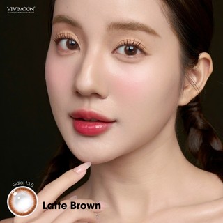 VIVIMOON lens cận 1 ngày màu nâu tự nhiên Latte Brown, kính áp tròng khóa ẩm (Giá 1 chiếc-1 bên mắt, x2 để mua 1 đôi)
