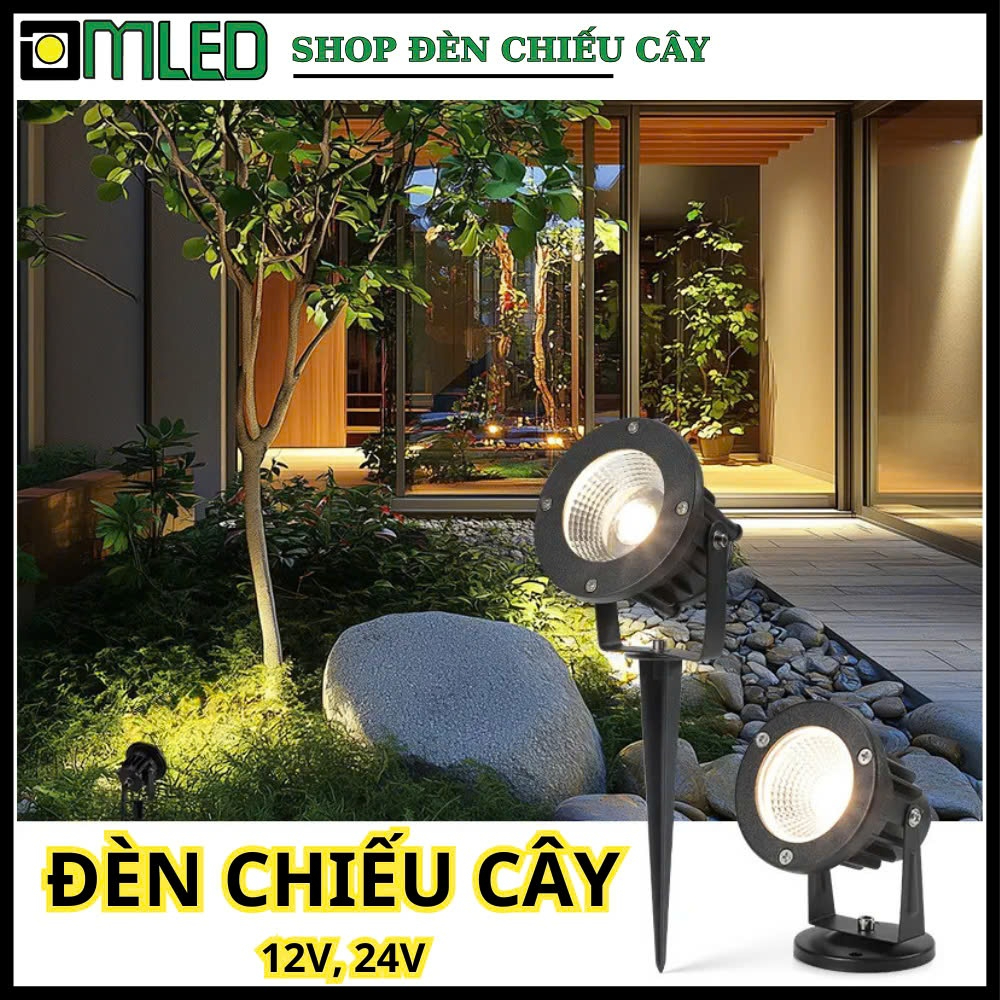 Đèn Rọi Cây, Đèn Chiếu Cây - 7W 24V, Đèn Led 24V Dùng Cắm Cây, Đèn Cắm ...