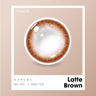 VIVIMOON lens cận 1 ngày màu nâu tự nhiên Latte Brown, kính áp tròng khóa ẩm (Giá 1 chiếc-1 bên mắt, x2 để mua 1 đôi)
