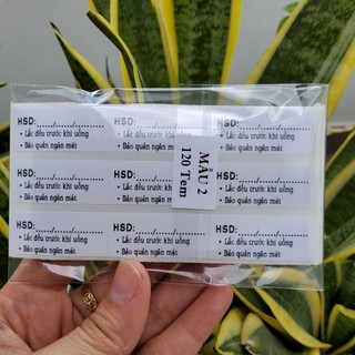 Set 120 Tem Hạn sử dụng BẢO QUẢN NGĂN MÁT kích thước 3,5x1,5cm, có keo sẵn