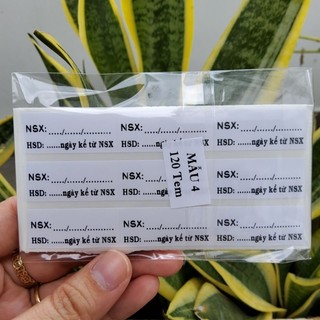 Set 120 Tem Hạn sử dụng BẢO QUẢN NGĂN MÁT kích thước 3,5x1,5cm, có keo sẵn