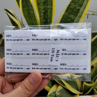 Set 120 Tem Hạn sử dụng BẢO QUẢN NGĂN MÁT kích thước 3,5x1,5cm, có keo sẵn