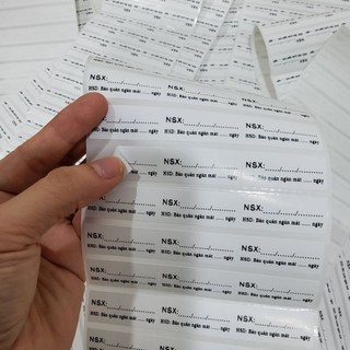 Set 120 Tem Hạn sử dụng BẢO QUẢN NGĂN MÁT kích thước 3,5x1,5cm, có keo sẵn